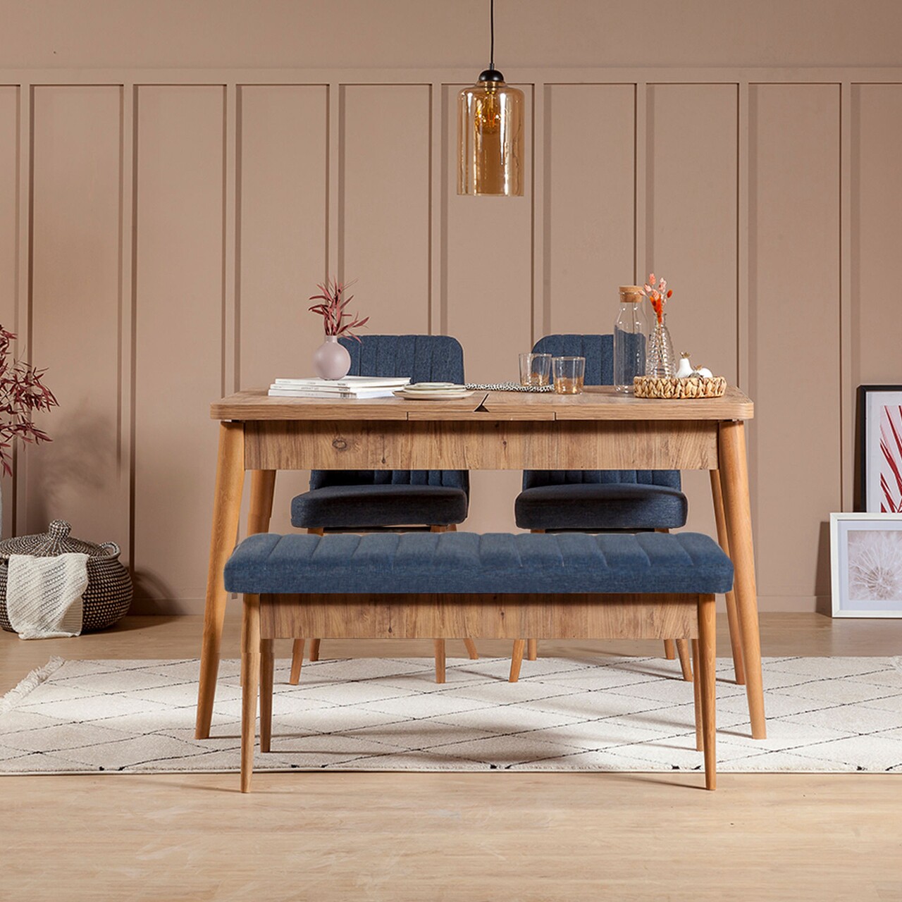 Bancheta Vina 1048-1, Dark Blue, Atlantic, Vella, 110x40x51 cm - imagine 7